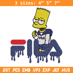 simpson fila embroidery design, simpson embroidery, cartoon design, embroidery file, fila logo, instant download.