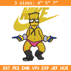 simpson funny nike embroidery design, cartoon embroidery, nike design, embroidery file, cartoon shirt, instant download.