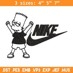 simpson nike embroidery design, simpson cartoon embroidery, nike design, embroidery file, logo shirt, instant download.