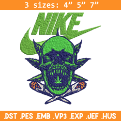 skull horror nike embroidery design, skull horror embroidery, nike design, embroidery file, logo shirt, instant download