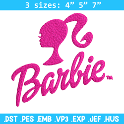 barbie logo and her embroidery, barbie logo and her embroidery, logo design, embroidery file, digital download.