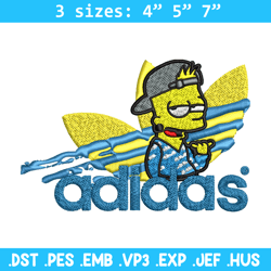 bart bad boy adidas embroidery design,adidas embroidery, brand embroidery, embroidery file, logo shirt, digital download