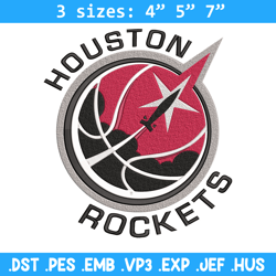 Houston Rockets logo embroidery design, NBA embroidery,Sport embroidery, Embroidery design, Logo sport embroidery.