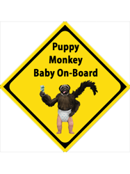 puppy monkey baby onboard