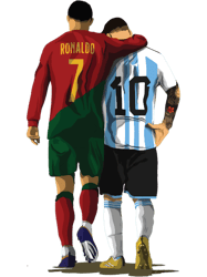 messi ronaldo chit chat illustration active