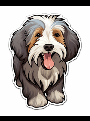 Bearded Collie Graphic (2)