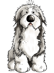 Fluffy Bearded Collie Cartoondogdogsgiftbeardie