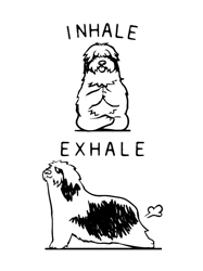 Inhale Exhale Bearded Collie