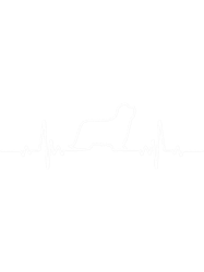 Minimalist Heartbeat Bearded Collie