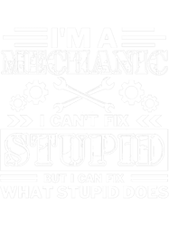 im a mechanic i cant fix stupid but i can fix what stupid does(1)