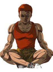 young baki hanma meditate