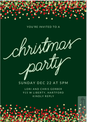 christmas confetti - christmas invitation