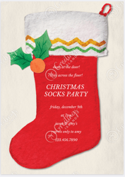 "lost & found: the one sock christmas celebration invitation"