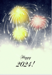 new years fireworks - new year card