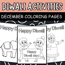 diwali coloring pages | december coloring sheets | diwali activities | printable