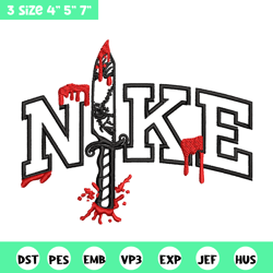 penniwise knife nike embroidery design, logo embroidery, nike design, embroidery file, logo shirt, digital download.