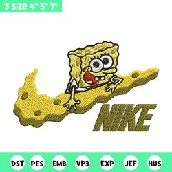 spongebob nike embroidery design, nike embroidery, brand embroidery, embroidery file, logo shirt, digital download
