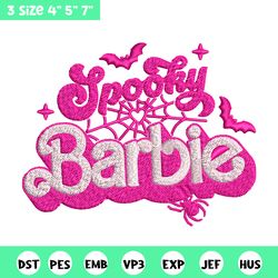 spooky barbie embroidery design, spooky barbie embroidery, embroidery file, logo design, logo shirt, digital download.