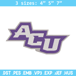 abilene christian logo embroidery design, ncaa embroidery, sport embroidery, embroidery design ,logo sport embroidery.