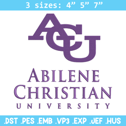 abilene christian logo embroidery design, ncaa embroidery, sport embroidery, embroidery design, logo sport embroidery