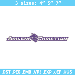 abilene christian logo embroidery design, ncaa embroidery, sport embroidery, logo sport embroidery, embroidery design.