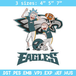 rick and morty philadelphia eagles embroidery design, philadelphia eagles embroidery, nfl embroidery, sport embroidery.