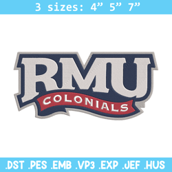 robert morris logo embroidery design, ncaa embroidery, sport embroidery, logo sport embroidery, embroidery design