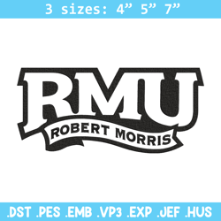 robert morris logo embroidery design, ncaa embroidery, sport embroidery,logo sport embroidery, embroidery design