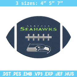 seattle seahawks ball embroidery design, seattle seahawks embroidery, nfl embroidery, logo sport embroidery.