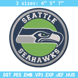 seattle seahawks coins embroidery design, seattle seahawks embroidery, nfl embroidery, logo sport embroidery.