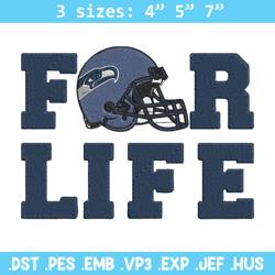 seattle seahawks for life embroidery design, seahawks embroidery, nfl embroidery, sport embroidery, embroidery design.