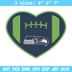 seattle seahawks heart embroidery design, seahawks embroidery, nfl embroidery, logo sport embroidery, embroidery design.