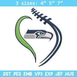 seattle seahawks heart embroidery design, seahawks embroidery, nfl embroidery, sport embroidery, embroidery design