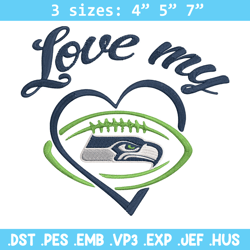 seattle seahawks love my embroidery design, seahawks embroidery, nfl embroidery, sport embroidery, embroidery design.