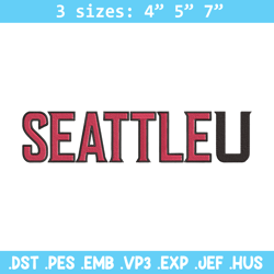 seattle university logo embroidery design, ncaa embroidery, embroidery design,logo sport embroidery,sport embroidery