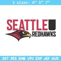 seattle university logo embroidery design, ncaa embroidery, sport embroidery, embroidery design ,logo sport embroidery.