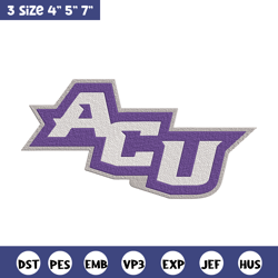 abilene christian logo embroidery design, ncaa embroidery, sport embroidery, embroidery design ,logo sport embroidery.