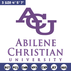 abilene christian logo embroidery design, ncaa embroidery, sport embroidery, embroidery design, logo sport embroidery