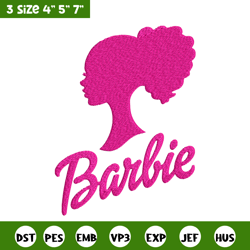 barbie logo and her embroidery, barbie logo embroidery, logo design, embroidery file, logo shirt, digital download.