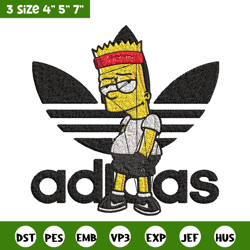 bart adidas embroidery design, adidas embroidery, embroidery file, brand embroidery, logo shirt, digital download