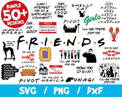 friends svg bundle cricut silhouette tv show pivot lobster how you doin couch central perk