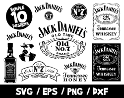 jack daniel's svg bundle logo old no 7 brand tag tennessee whiskey cricut clipart