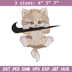 nike cat cute embroidery design, cat embroidery, nike design, embroidery shirt, embroidery file, digital download