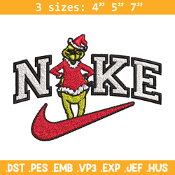 grinch nike embroidery design, nike embroidery, brand embroidery, embroidery file, logo shirt, digital download