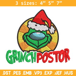 grinch postor christmas embroidery design, grinch christmas embroidery, grinch design, embroidery file, instant download