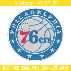 philadelphia 76ers basketball embroidery design, nba embroidery,sport embroidery,embroidery design,logo sport embroidery