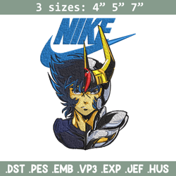 saint seiya nike embroidery design, saint seiya nike embroidery, nike design, embroidery file, instant download.