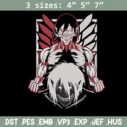 titan eren embroidery design, aot embroidery,embroidery file, anime embroidery, anime shirt, digital download