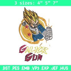 galick gun embroidery design, dragonball embroidery, embroidery file, anime embroidery, anime shirt, digital download.