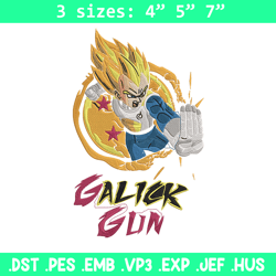 galick gun embroidery design, dragonball embroidery, embroidery file, anime embroidery, anime shirt, digital download